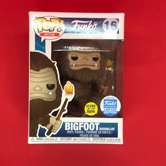 Funko Pop Bigfoot Marshmallow 16 Myths Collectible GITD Exclusive Vinyl Figure Toys